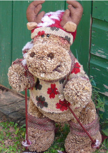 MUÑECO NAVIDAD BREZO+TEJIDO TEXTIL RENO ESQUI 80041 navidad